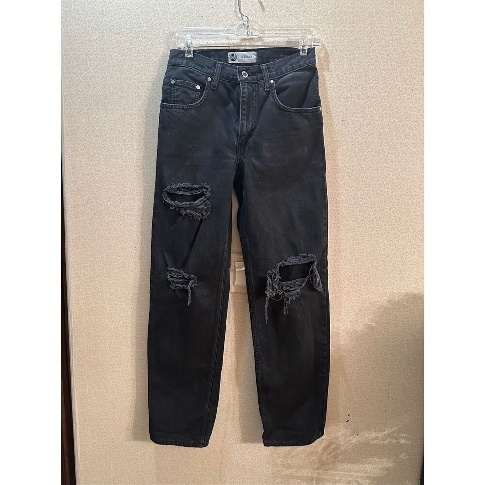 Levi’s distressed, baggy like new jeans